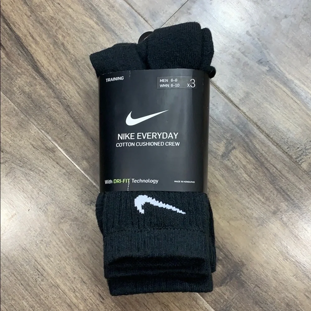 NIKE EVERYDAY COTTON CUSHIONED CREW wmns 3 pairs SOCKS set